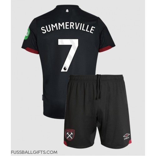 West Ham United Crysencio Summerville #7 Fußballbekleidung Auswärtstrikot Kinder 2024-25 Kurzarm (+ kurze hosen)